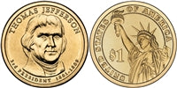 2007 - D Thomas Jefferson - Roll of 25 Presidential Dollar