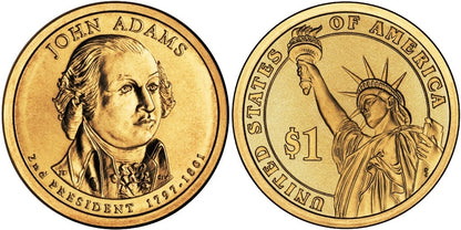 2007-P John Adams Presidential Dollar - 25 Coin Roll
