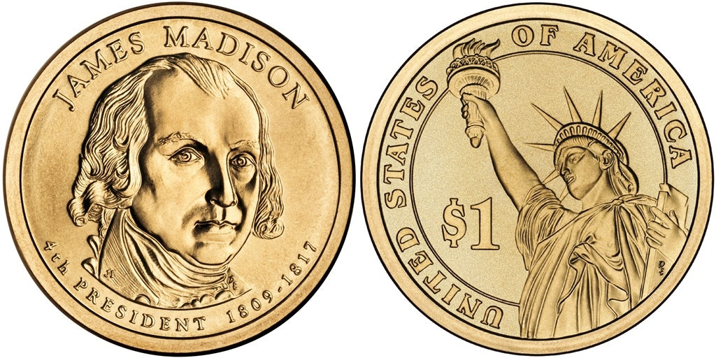 2007-P James Madison Presidential Dollar - 25 Coin Roll