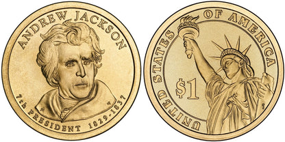 2008-D Andrew Jackson Presidential Dollar - 25 Coin Roll