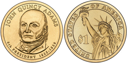 2008-P John Quincy Adams Presidential Dollar - Roll of 25 Coins