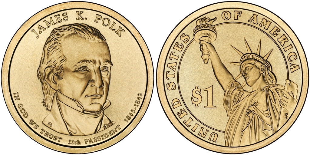 2009-D James K. Polk Presidential Dollar - Roll of 25 Coins