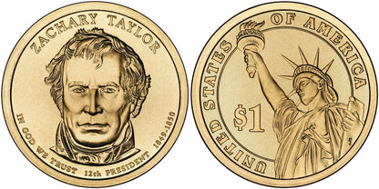 2009-D Zachary Taylor Presidential Dollar - Roll of 25 Coins