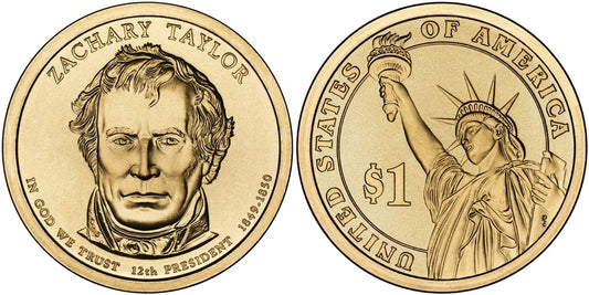 2009-P Zachary Taylor Presidential Dollar - Roll of 25 Coins