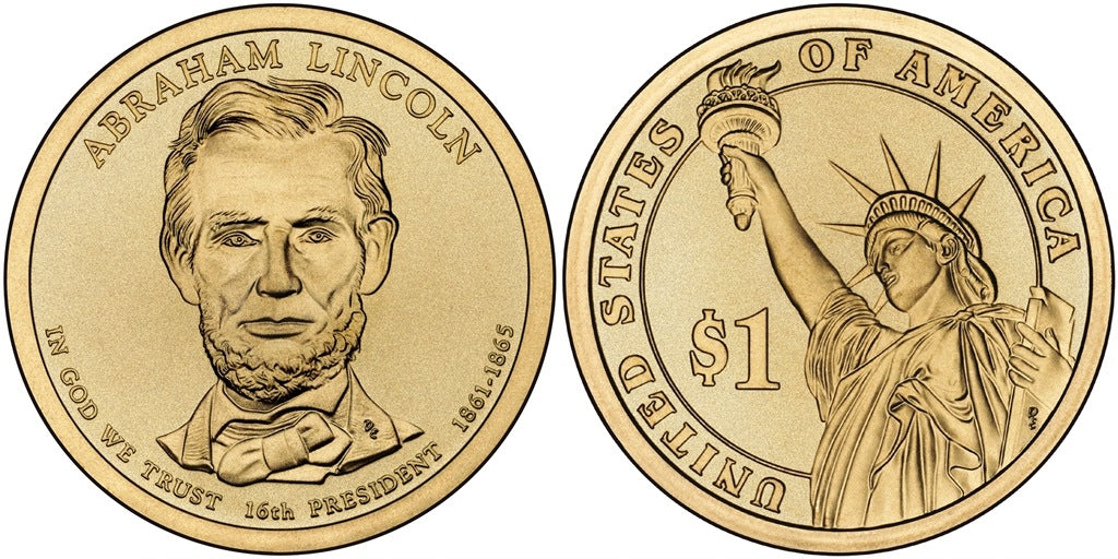 2010-D Abraham Lincoln Presidential Dollar - Roll of 25 Coins