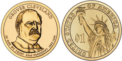 2012-D Grover Cleveland 1st Term Presidential Dollar - Roll of 25 Coins