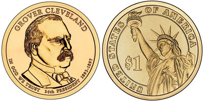 2012-P Grover Cleveland 2nd Term Presidential Dollar - Roll of 25 Coins