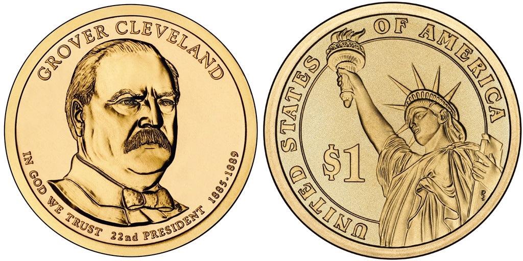 2012-P Grover Cleveland 1st Term Presidential Dollar - Roll of 25 Coins