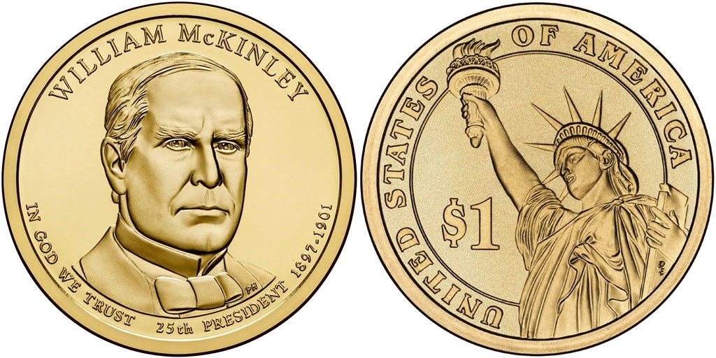 2013-D William McKinley Presidential Dollar - Roll of 25 Coins