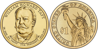 2013-D William H. Taft Presidential Dollar - Roll of 25 Coins