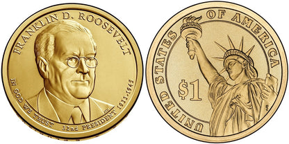2014-D Franklin D. Roosevelt Presidential Dollar - Roll of 25 Coins