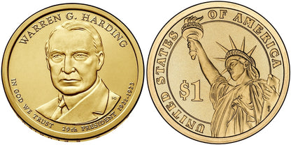 2014-P Warren G. Harding Presidential Dollar - Roll of 25 Coins