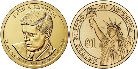 2015-P John F. Kennedy Presidential Dollar - Roll of 25 Coins