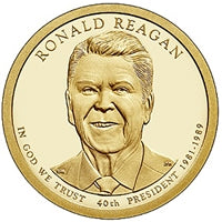 2016 - D Ronald Reagan - Roll of 25 Presidential Dollar