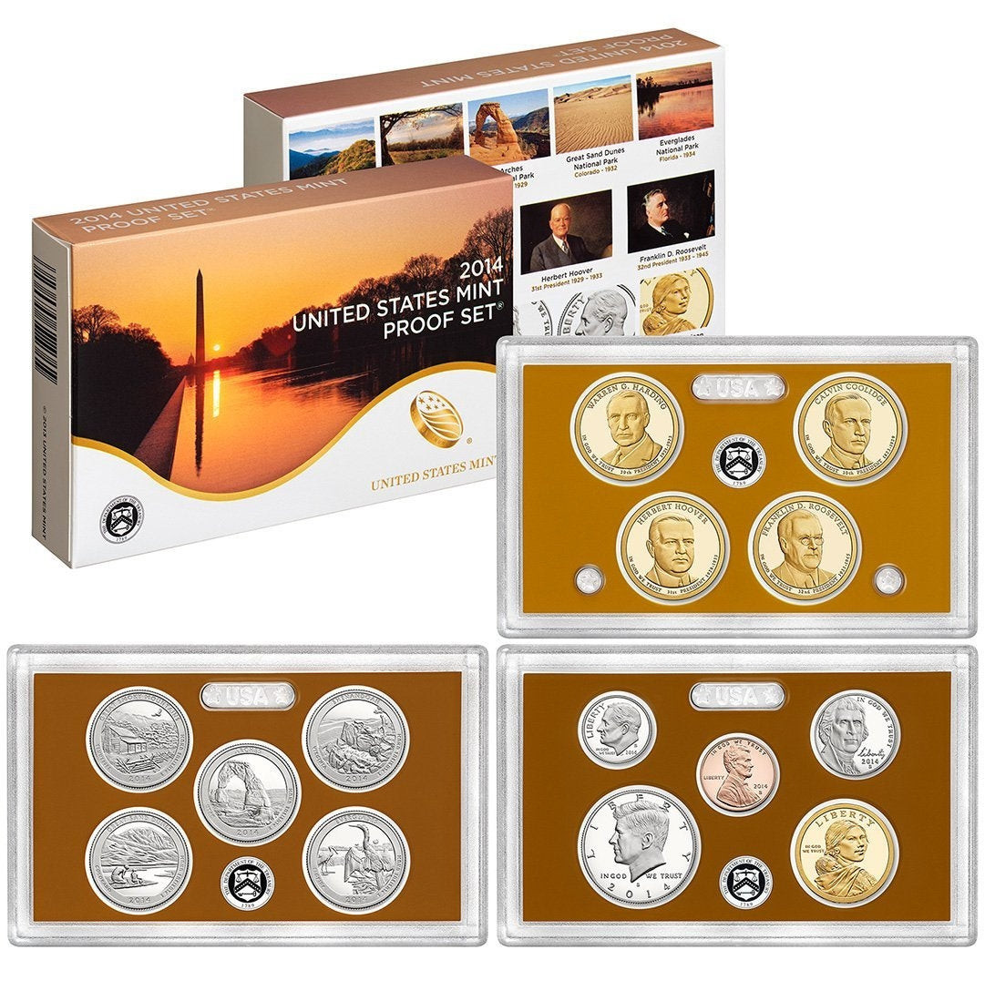 2014 U.S. Mint Clad Proof Set (14 Coins) in OGP with CoA