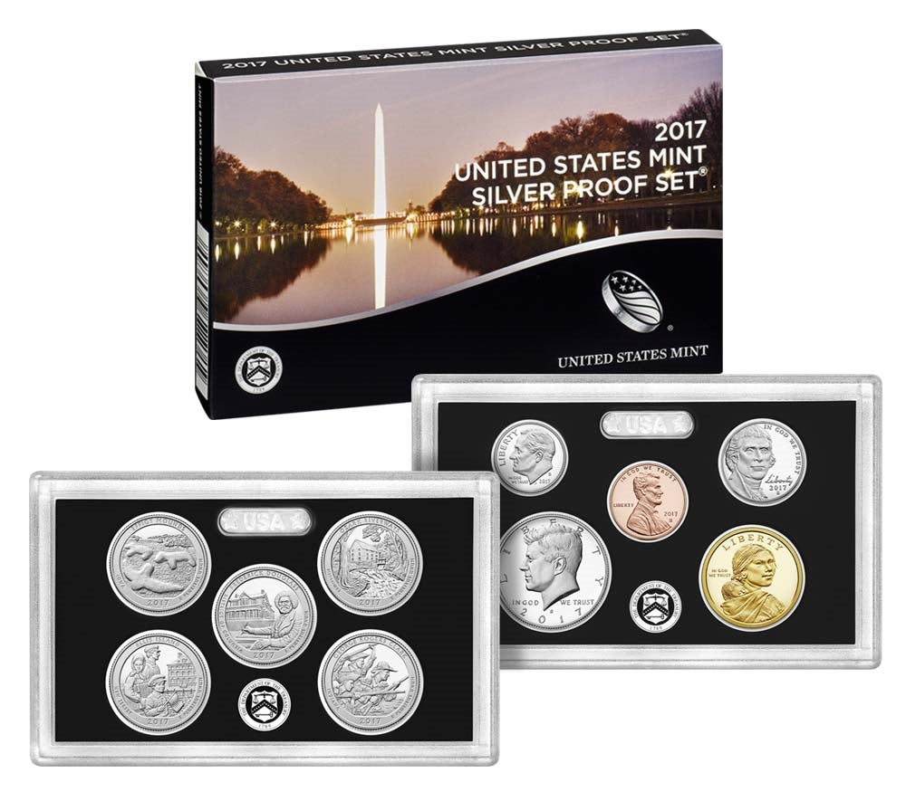 2017 U.S. Mint 10-coin Silver Proof Set - OGP box & COA