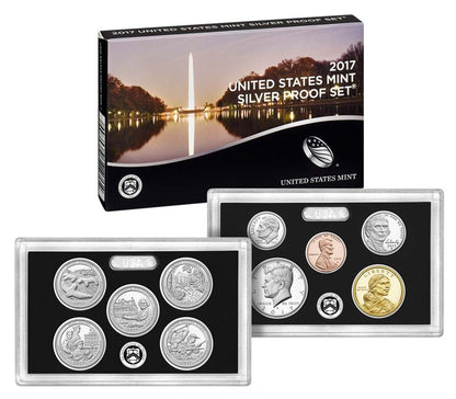 2017 U.S. Mint 10-coin Silver Proof Set - OGP box & COA