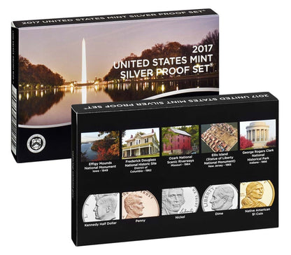 2017 U.S. Mint 10-coin Silver Proof Set - OGP box & COA