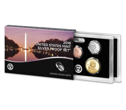 2018 U.S. Mint 10-coin Silver Proof Set - OGP box & COA