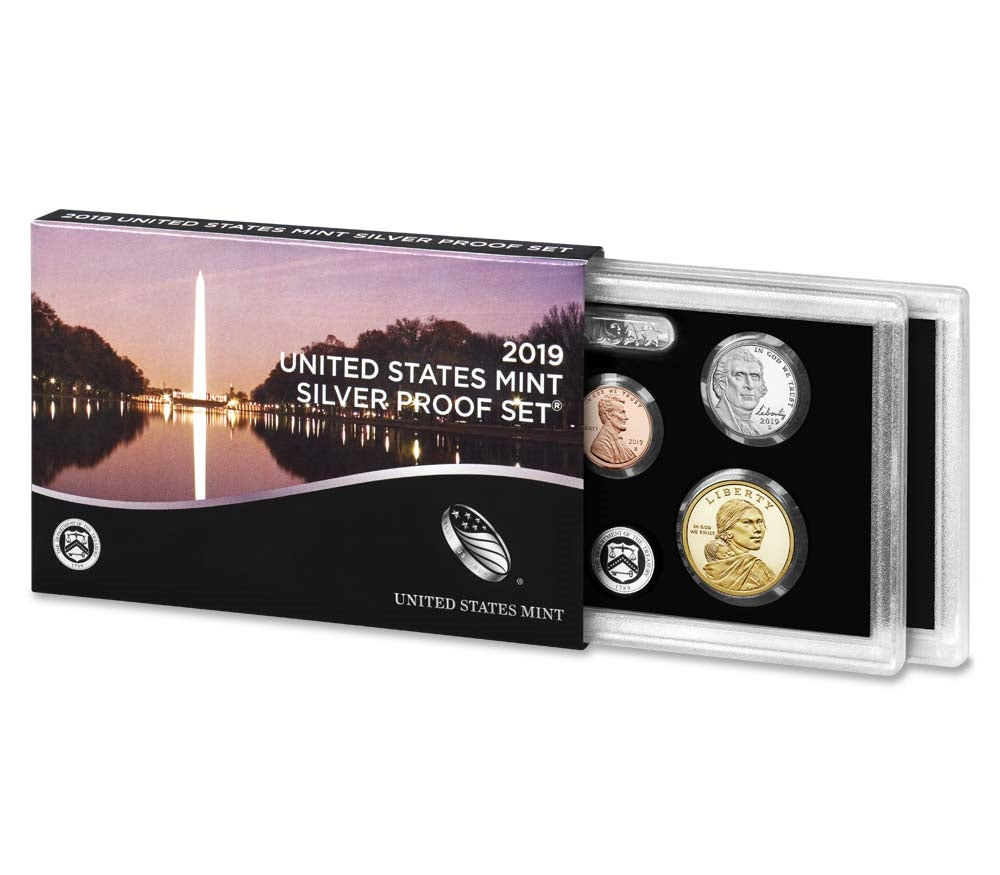 2019 U.S. Mint 10-coin Silver Proof Set - OGP box & COA