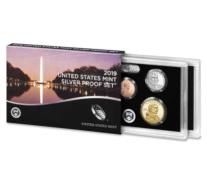 2019 U.S. Mint 10-coin Silver Proof Set - OGP box & COA
