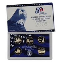 2005 - S Clad Proof State Quarter 5-pc. Set With Box/ COA