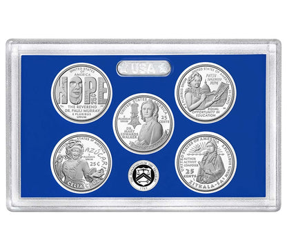 2024 S Clad Proof American Women Quarters 5-pc Set No Box or CoA
