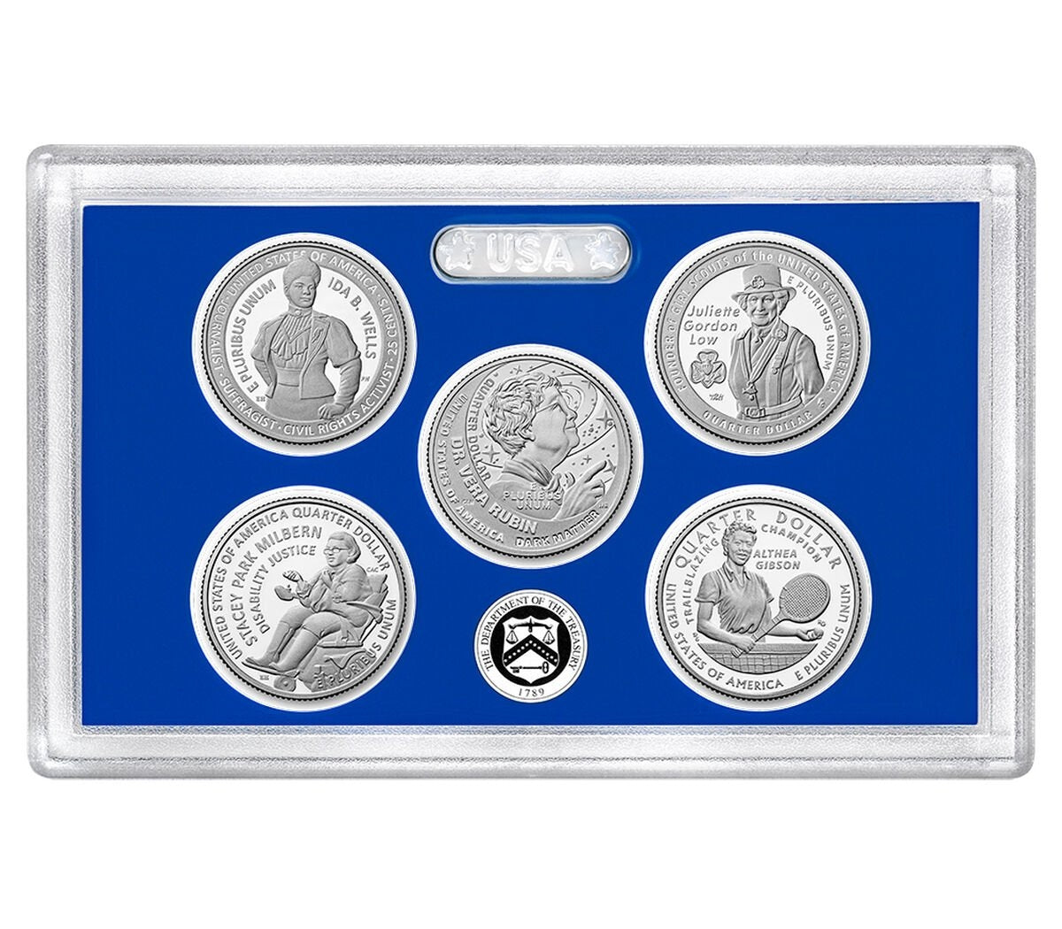 2025 S Clad Proof American Women Quarters 5-pc Set No Box or CoA