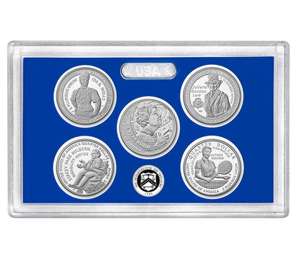 2025 S Clad Proof American Women Quarters 5-pc Set No Box or CoA