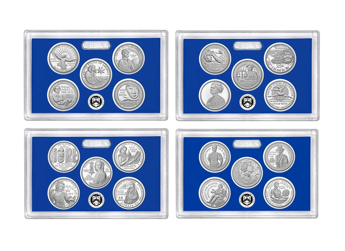 2022 - 2025 S Clad Proof American Women Quarter Sets - 20 Coin Set - No Boxes or CoAs