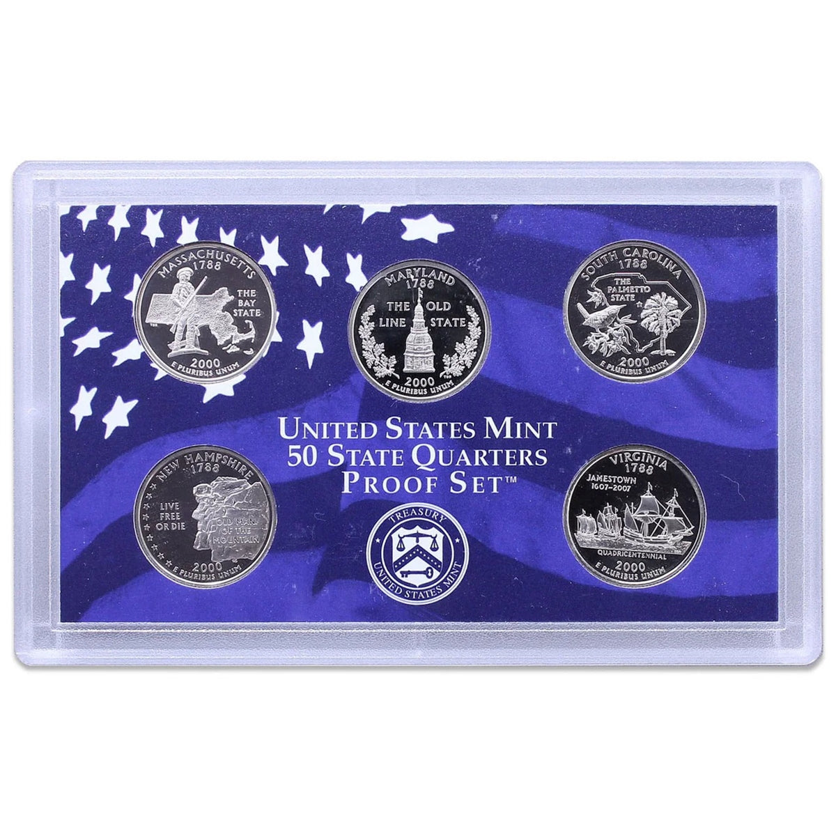 1999 - 2009 Clad Proof State and Territory Quarters Complete Set