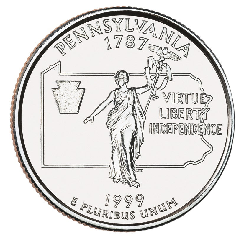 1999-D Pennsylvania State Quarter - Single Coin