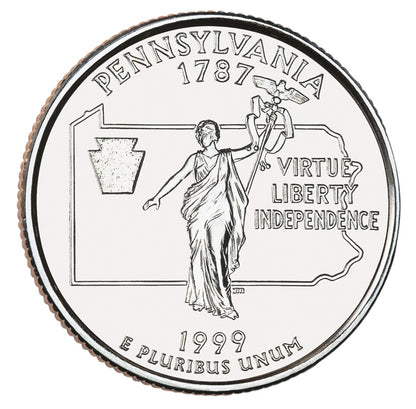 1999-D Pennsylvania State Quarter - Single Coin