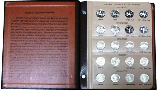 The Ultimate State Quarter Collection 1999 - 2009 - 224-coins P&D, Proof and Silver Proof State Quarter Set in a Dansco Albums