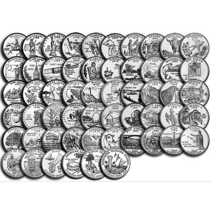 The Ultimate State Quarter Collection 1999 - 2009 - 224-coins P&D, Proof and Silver Proof State Quarter Set in a Dansco Albums