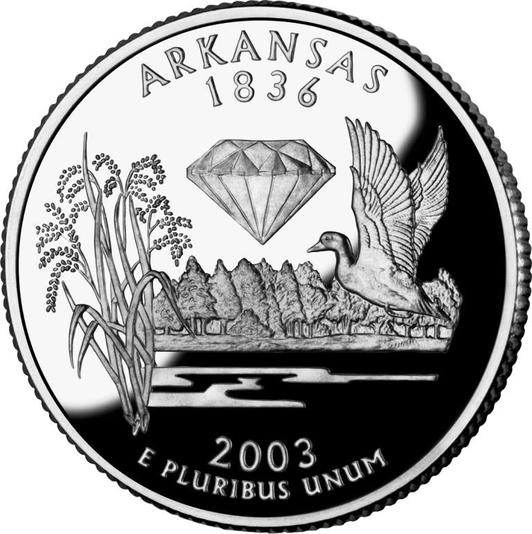 2003 - D Arkansas - Roll of 40 State Quarters