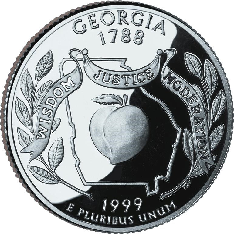 1999 - D Georgia - Roll of 40 State Quarters