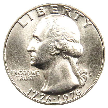 1976 S 40% Silver Bicentennial Washington Quarter Uncirculated