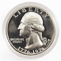 1976 S 40% Silver Proof Bicentennial Washington Quarter