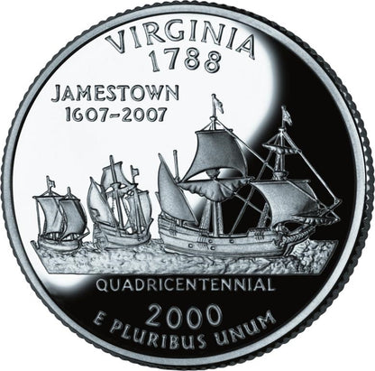 2000 - D Virginia - Roll of 40 State Quarters