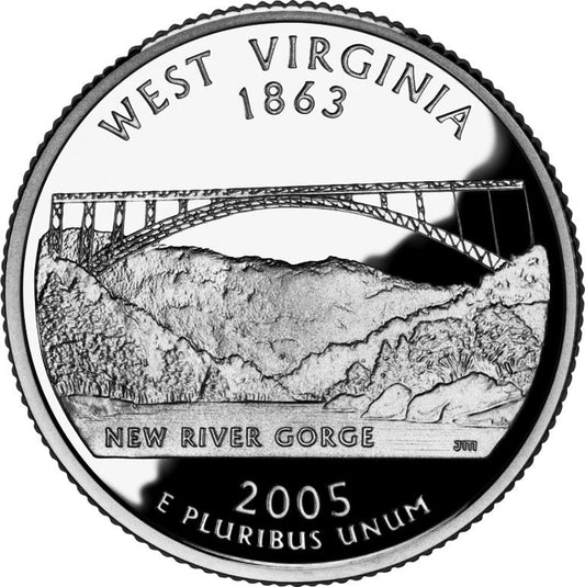 2005 - D West Virginia - Roll of 40 State Quarters