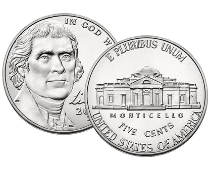 2012-P Jefferson Nickel 40 Coin Roll