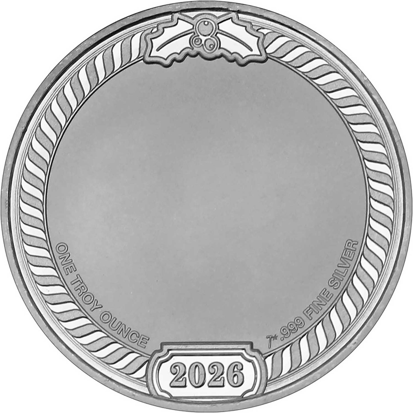 2026 Season's Greetings Sleigh Ride to Church 1oz .999 Silver Medallion in Ornament Holder