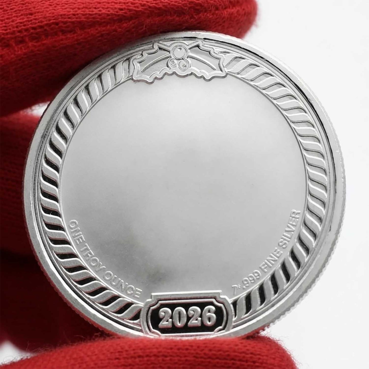 2026 Season's Greetings Sleigh Ride to Church 1oz .999 Silver Medallion in Ornament Holder