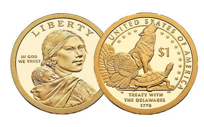 2013-P Native American Dollar Roll - Delaware Treaty (25 Coins)