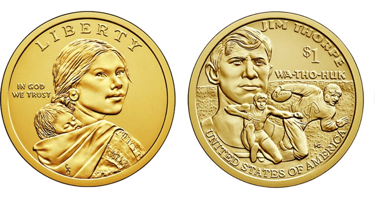 2018-P Native American Dollar Roll – Jim Thorpe