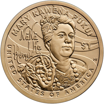 2025-P Native American Dollar Roll – Mary Kawena Pukui