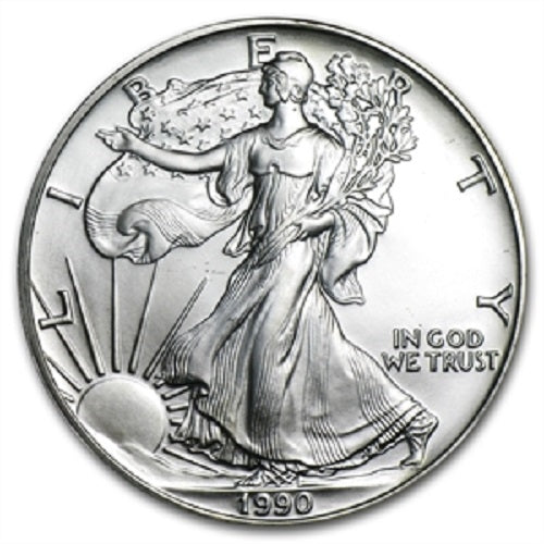 1990 U.S. Silver Eagle in Gift Box - Gem Brilliant Uncirculated