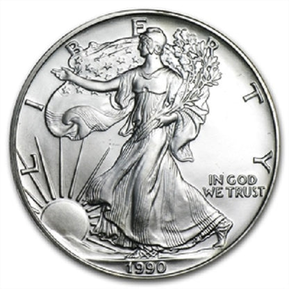 1990 U.S. Silver Eagle in Gift Box - Gem Brilliant Uncirculated