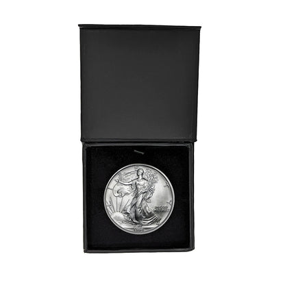 1994 U.S. Silver Eagle in Plastic Air Tite in Magnet Close Black Gift Box - Gem Brilliant Uncirculated